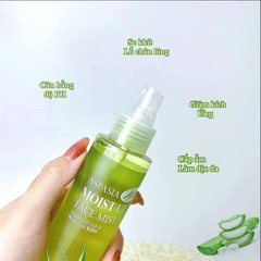 Xịt Khoáng Aspasia Moist Up Face Mist Aloe Vera Cấp Ẩm, Làm Dịu Da 150ml