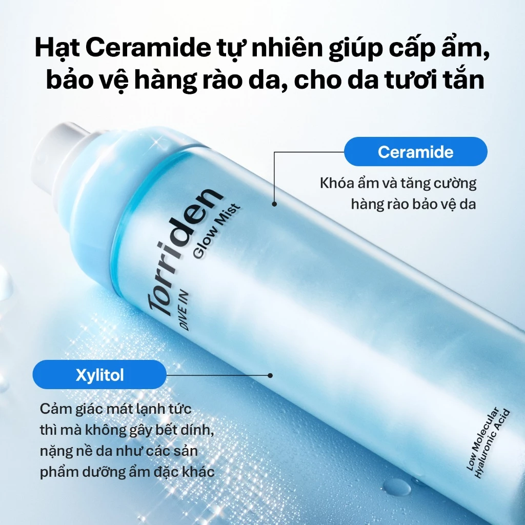 Xịt Dưỡng Căng Bóng Da Torriden Dive In Glow Mist Low Molecular Hyaluronic Acid