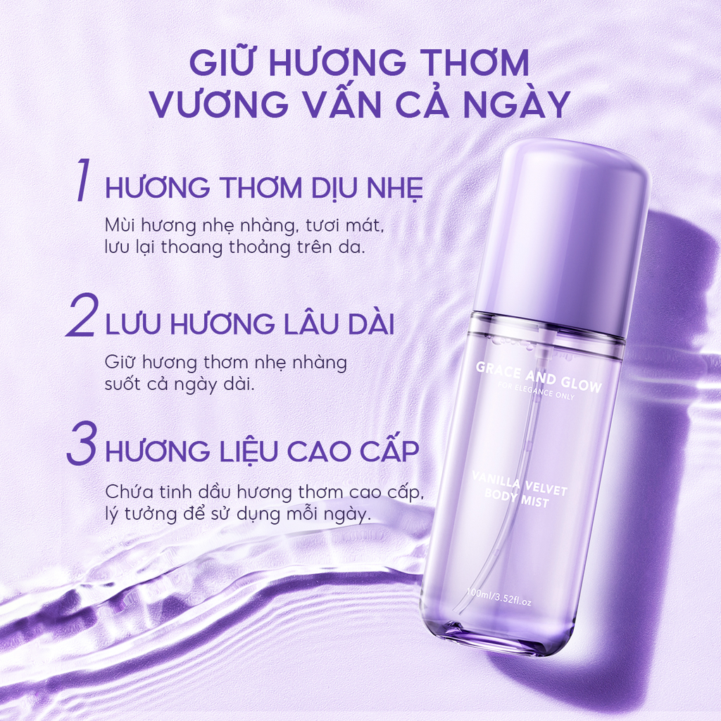 Xịt Thơm Cơ Thể Hương Nước Hoa Grace And Glow Black Opium Body Mist 100ml