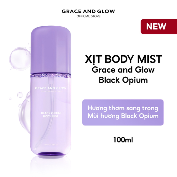 Xịt Thơm Cơ Thể Hương Nước Hoa Grace And Glow Black Opium Body Mist 100ml