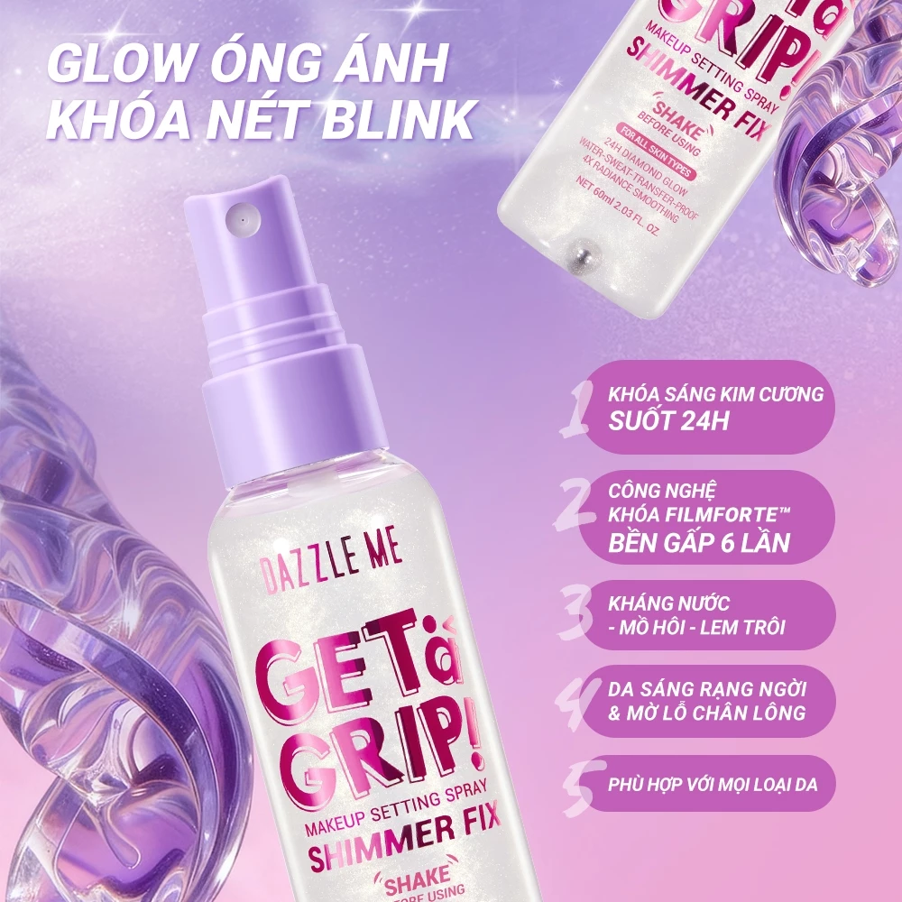 Xịt Khóa Nền Dazzle Me Get A Grip! Makeup Setting Spray 60ml