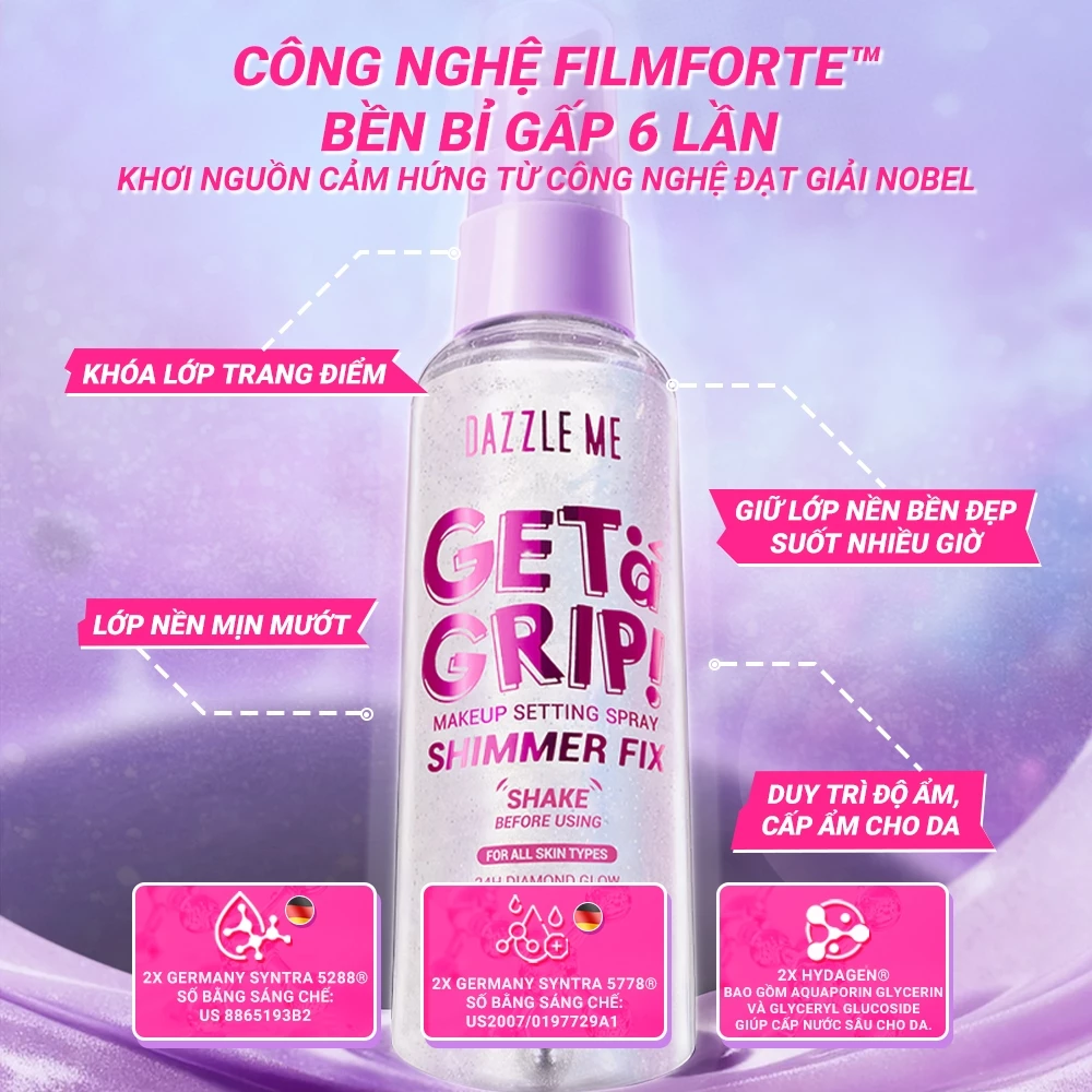 Xịt Khóa Nền Dazzle Me Get A Grip! Makeup Setting Spray 60ml