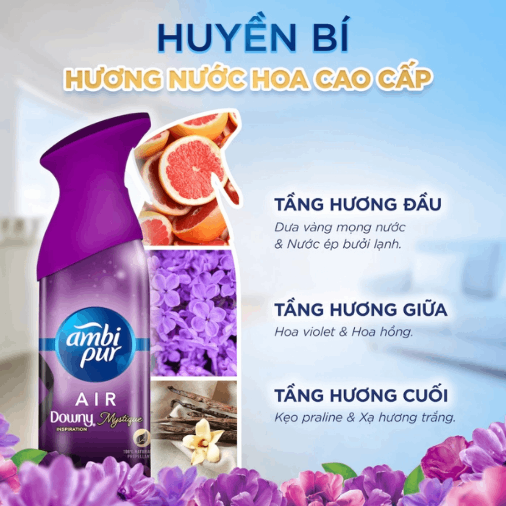 Xịt Thơm Phòng Khử Mùi Ambi Pur Air Mist Hương Nước Hoa 275ml