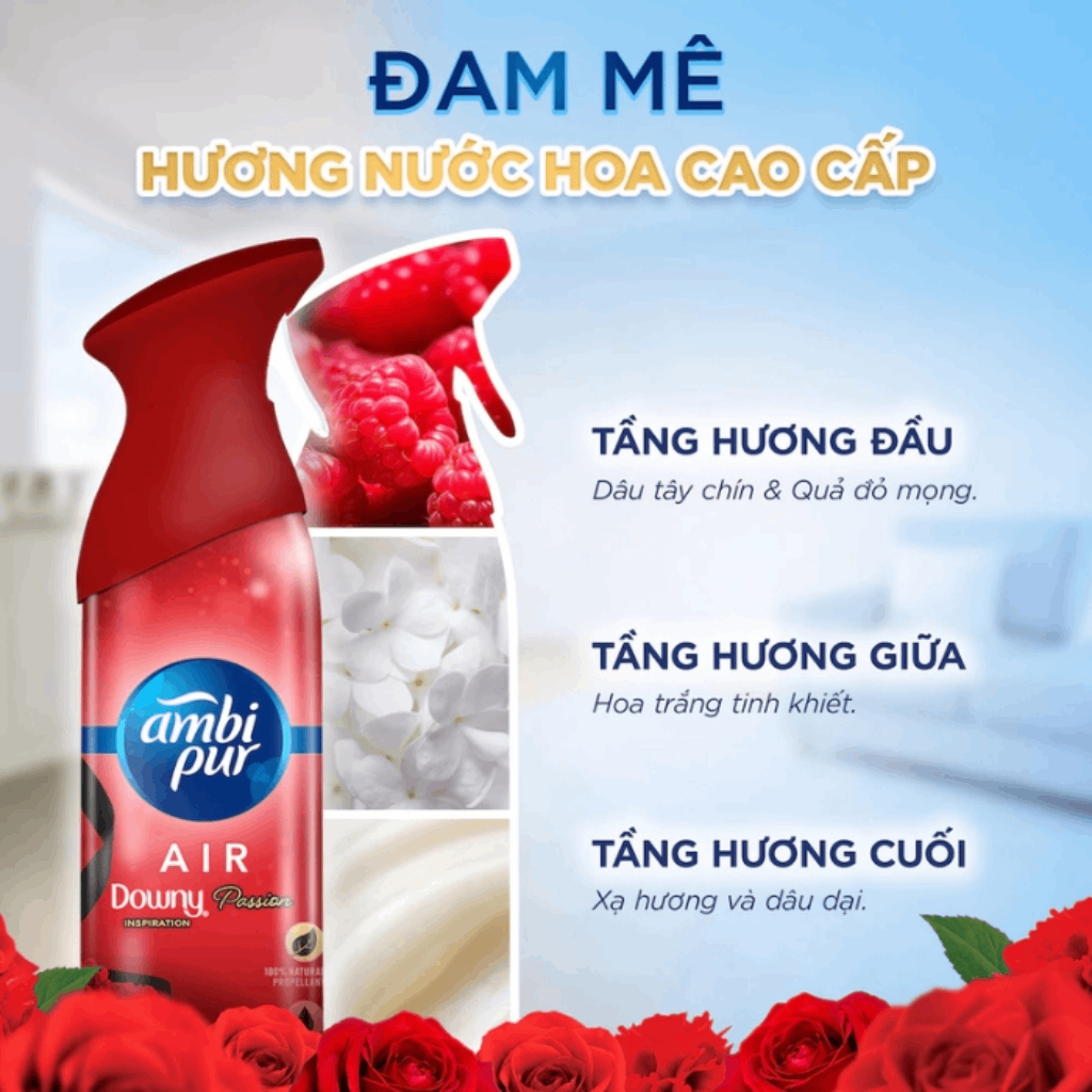 Xịt Thơm Phòng Khử Mùi Ambi Pur Air Mist Hương Nước Hoa 275ml