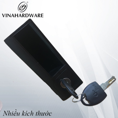 Tay nắm nhựa kèm khóa màu đen Vinahardware - KT1010N