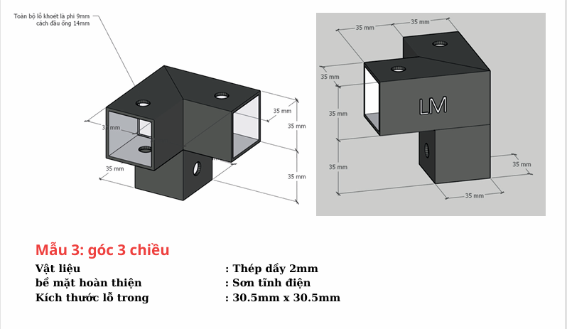 Pat (bas) sắt, sơn đen mờ Vinahardware - VNH69352B