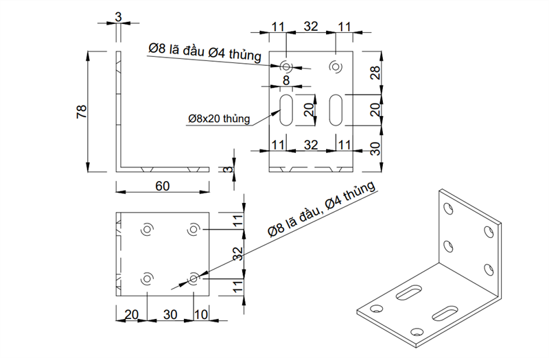Pat (bas) ke sắt, sơn đen mờ - VNH78783B - HDBF718