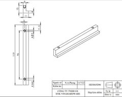 Tay nắm chữ T, màu nhôm-HD3865D64
