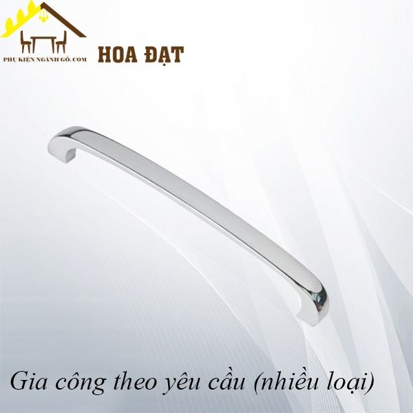 Tay nắm tủ bóng, loại hai đầu cong Ivan-HD0433D128