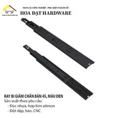Ray bi 3 tầng giảm chấn, bản 45mm, màu đen Cariny ngăn hộc kéo