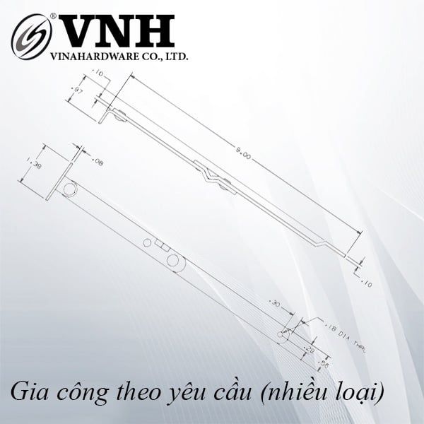 Tay nâng tủ 229x12x2mm - VNH2291425T