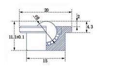 Bánh xe bi thép - CT081520