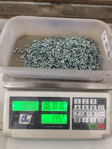 Vít đầu dù răng thưa M3, màu trắng - SC315Z