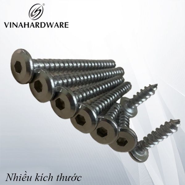 Vít gỗ lục giác chìm M6, inox 304 , inox 304 - VGLGC660I