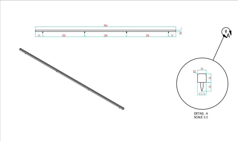 Thanh inox 304 đánh xước Vinahardware - VNH10966
