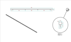 Thanh inox 304 đánh xước Vinahardware - VNH10966