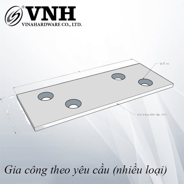 Pat (bas) sắt 75x28x2mm - VNH752802
