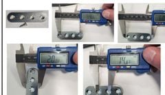 Pat sắt bốn lỗ 60x20x3 mm, màu trắng - P60203