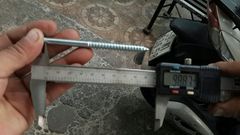 Vít phong M8 đầu lục giác ngoài, màu trắng-ZP860