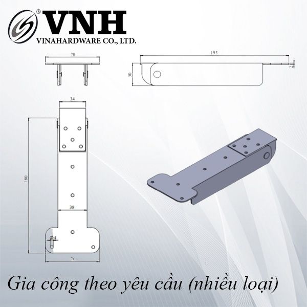 Pát (bas) sắt, sơn đen mờ - VNH1807034