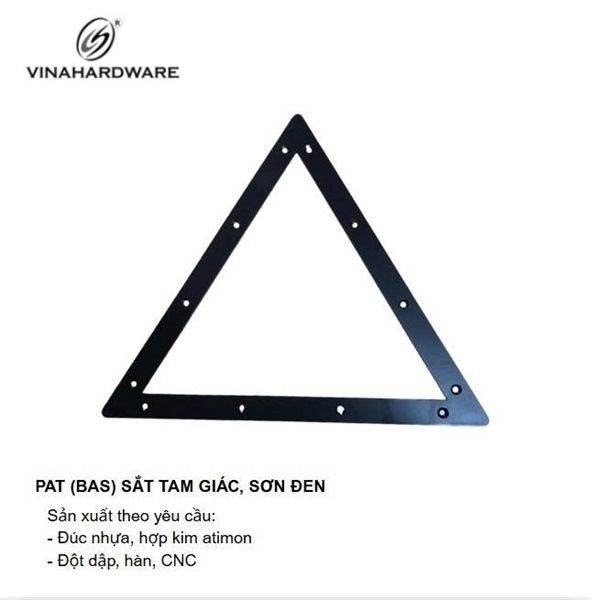 Pat (bas) sắt tam giác, sơn đen mờ Vinahardware - VNH22025205B
