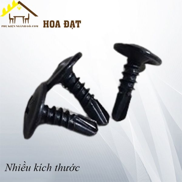 Vít khoan sắt M4, đầu dù đuôi cá, màu đen - HDSB464-SC2413B