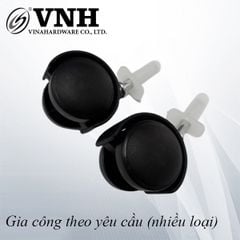 Bánh xe nhựa, loại tyren trơn, không khóa, màu đen Vinahardware - CT8238
