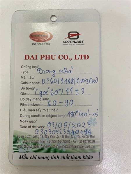 Bột sơn tĩnh điện Vinahardware – Mã 1501.3.0001
