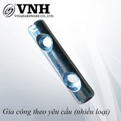 Tán ngang M8x12mm, 2 lỗ, dài 60mm, xi trắng test muối 72h Vinahardware - HDSB403 - CRS812D60