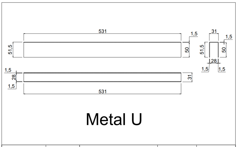 Thanh sắt U, sơn đen mờ - VNH2923546