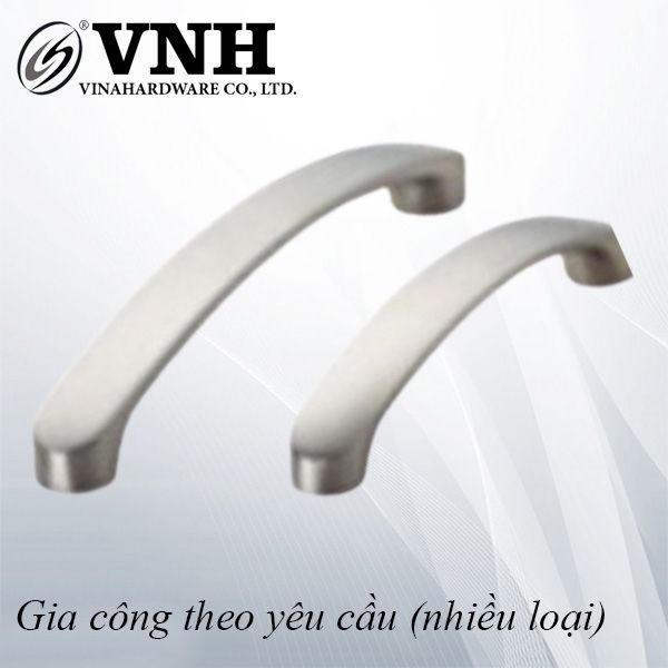 Tay nắm cong chữ C, màu bạc - HD08N64