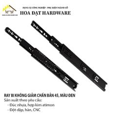 Ray bi 3 tầng không giảm chấn, bản 45, màu đen Ivan ngăn hộc kéo