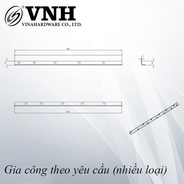 Thanh sắt L, sơn đen tĩnh điện - VNH65030B