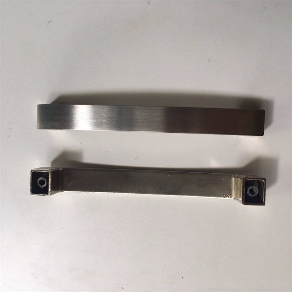 Tay nắm tủ bằng hợp kim đúc, cong nhẹ màu nikel 128mm HD044-HD044