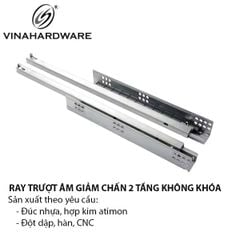 Ray Trượt Âm Giảm Chấn 2 Tầng Không Khóa Vinahardware - Mã 1102.1.05250
