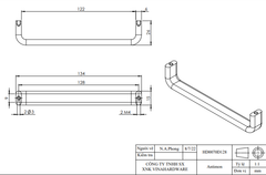 Tay nắm ngăn kéo nhôm -HD0070D160