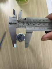 Vít phong M10 đầu lục giác ngoài, màu trắng-ZP1080