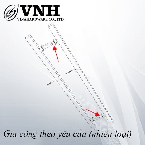 Tay nắm cửa đi, inox 304 Vinahardware- VNH150040IN