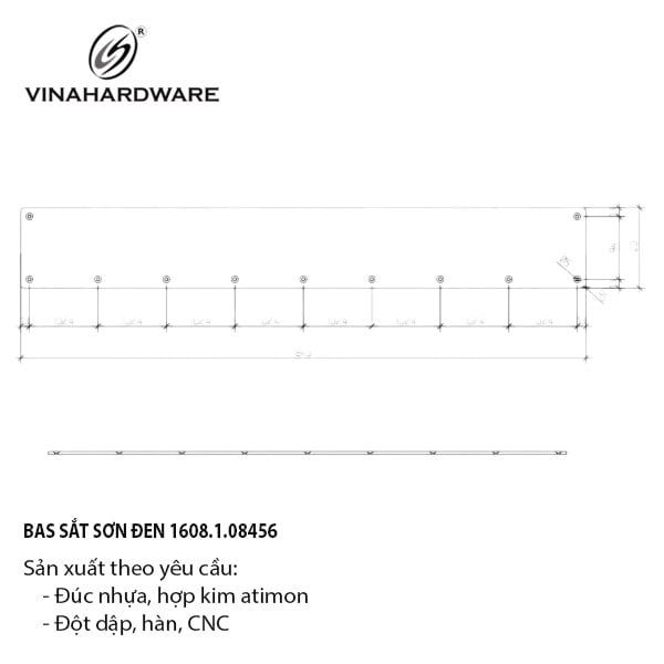 Pat (bas) sắt sơn đen mờ Vinahardware - VNH5444655B