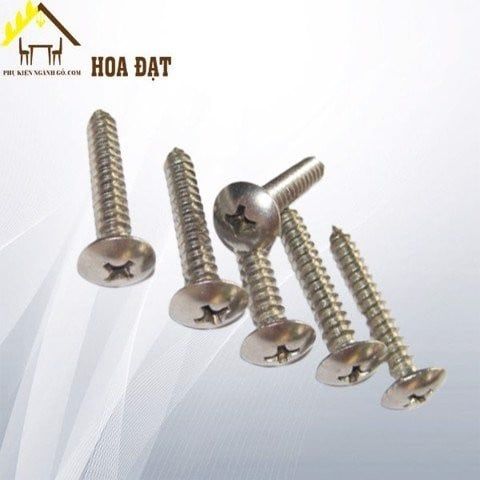 Vít đầu dù răng nhuyễn M4, màu trắng - SC0440W