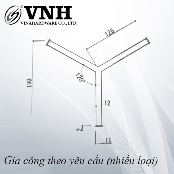 Phụ kiện chân ghế, sơn đen tĩnh điện - VNH12519015B