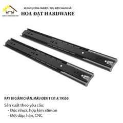 Ray bi 3 tầng giảm chấn, bản 45mm, màu đen