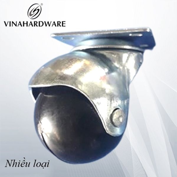 Bánh xe cầu tròn, loại đế vuông, không khóa, màu trắng Vinahardware - CT6040KK