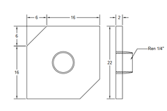 Pat sắt nhỏ 22x22x2mm - VNH0107