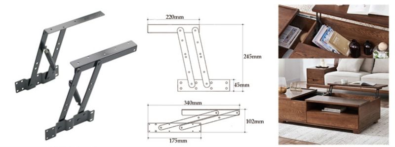Phụ kiện tay nâng mặt bàn 245mm VNH TL9396-TL9396