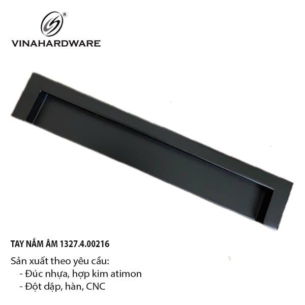 Tay nắm âm hợp kim nhôm, màu đen Vinahardware -HD0010B