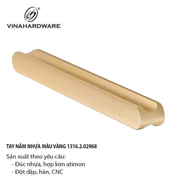 Tay nắm nhựa màu vàng Vinahardware - HD0106N96