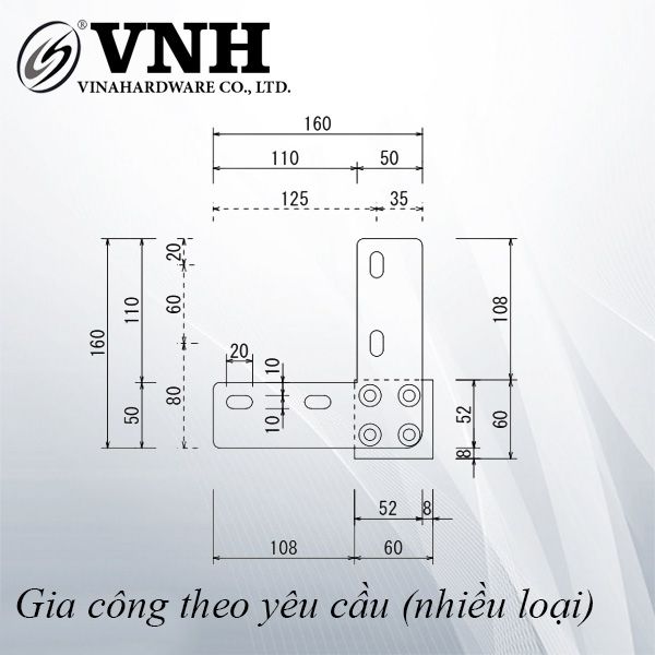 Pat (bas) sắt, sơn đen tĩnh điện - VNH16010805B