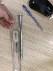 Vít phong M10 đầu lục giác ngoài, màu trắng-ZP1080