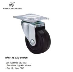 Bánh xe cao su đen Vinahardware - CT123D50